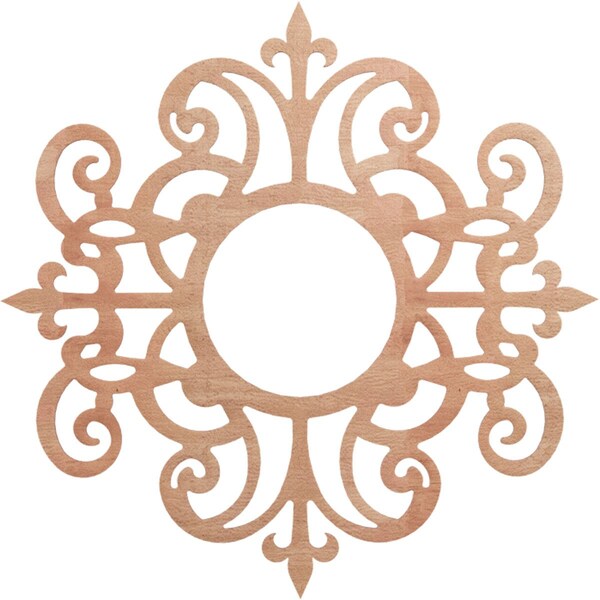 Ekena Millwork Dijon Wood Fretwork Pierced Ceiling Medallion, Cherry, 38"OD x 12 3/8"ID x 1/4"T CMWP38X38X0250DICH - main